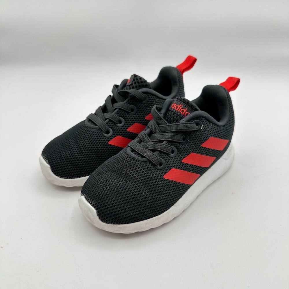 Adidas Sneakers Shoes‎ Kids Toddler Size 6K Black Red Mesh Casual Back To School